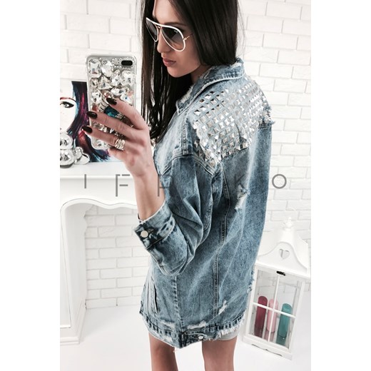 DENIM TOTAL LOOK KURTKA GWIAZD STYOWE DŻETY szary L ifriko.pl