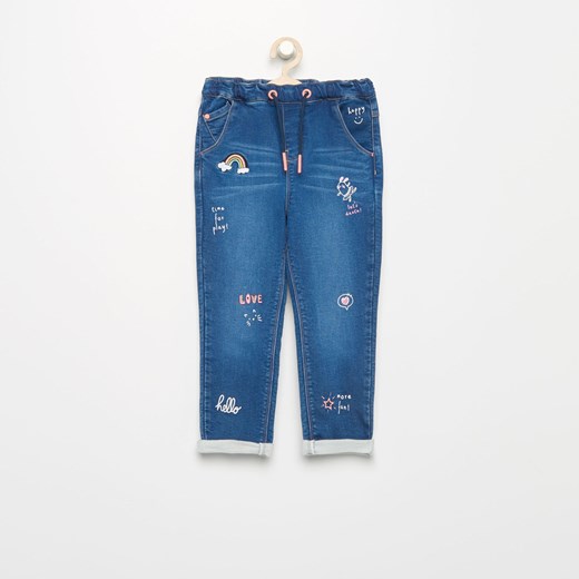 Reserved - Jeansy z naszywkami - Granatowy niebieski Reserved 122 
