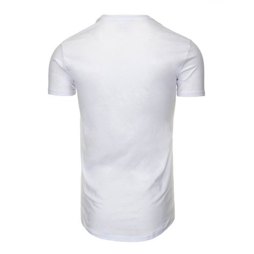 T-shirt męski z nadrukiem biały (rx1789)   XL DSTREET