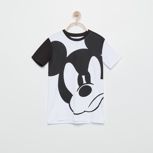 Reserved - T-shirt mickey mouse - Biały Reserved szary 134 