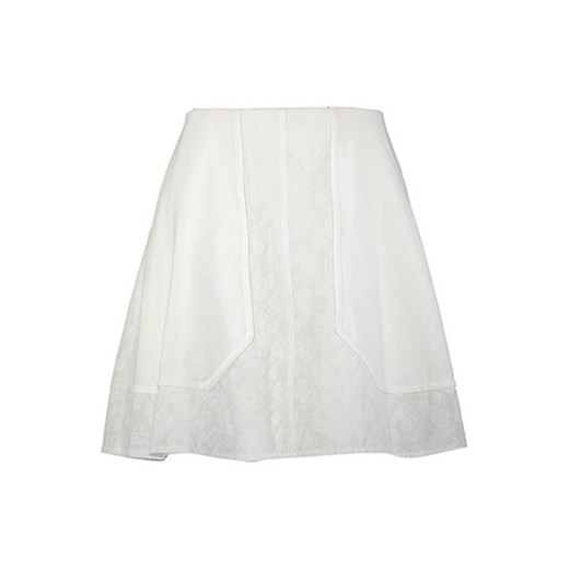 White Floral A Line Skirt