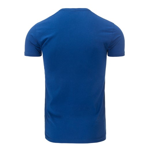 T-shirt męski z nadrukiem niebieski (rx1803)  Dstreet M 