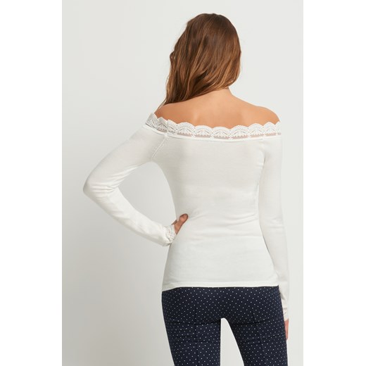 Sweter z dekoltem carmen i koronką Orsay M orsay.com