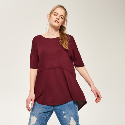 Reserved - Gładka bluzka - Fioletowy czerwony Reserved XL 