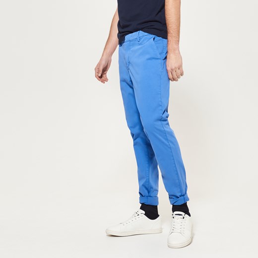 Reserved - Gładkie spodnie - Niebieski niebieski Reserved 31 