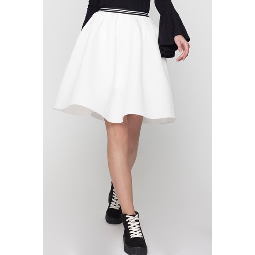 White Textured Skater Skirt  Tally Weijl   