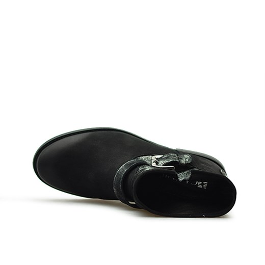 Botki Carinii B3605-360-I23 Czarne/Srebrne nubuk Carinii czarny  Arturo-obuwie