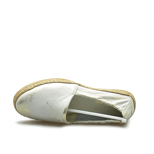 Espadryle Exclusive Roberto 554 Białe Złoto przecierane Exclusive Roberto zielony  Arturo-obuwie