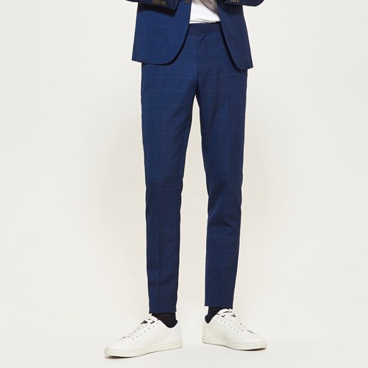 Reserved - Eleganckie spodnie w kratę - Granatowy Reserved  50 