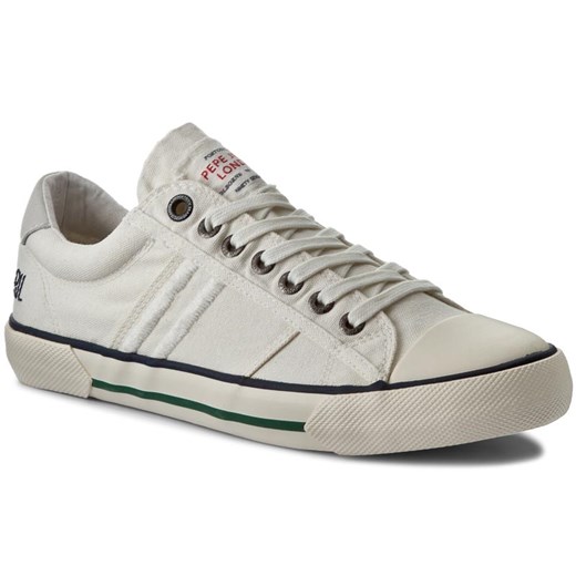 Trampki PEPE JEANS - Serthi Washed PMS30333  White 800 Pepe Jeans zielony 46 eobuwie.pl