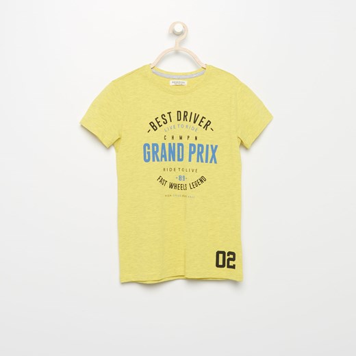 Reserved - T-shirt z nadrukiem - Żółty zolty Reserved 158 