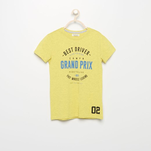 Reserved - T-shirt z nadrukiem - Żółty zolty Reserved 146 
