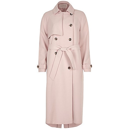 Light pink oversized trench coat  bezowy River Island  