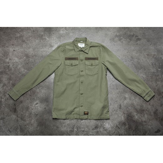 Carhartt WIP Long Sleeve Arrow Shirt Rover Green/ Black Stone Washed