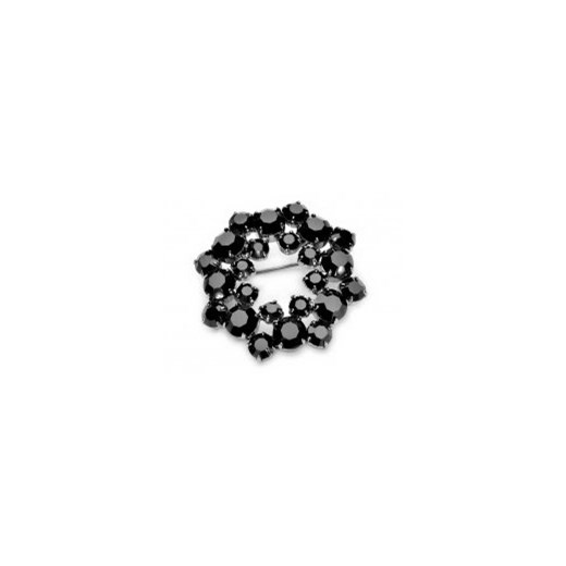 Broszka czarna z kryształów Kiara  uniwersalny Kiara, Sztuczna Biżuteria Jablonex