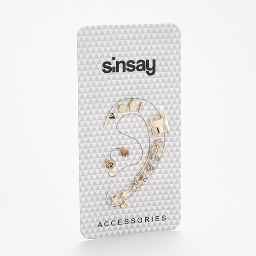 Sinsay - Paka kolczyków - Beżowy szary Sinsay One Size 