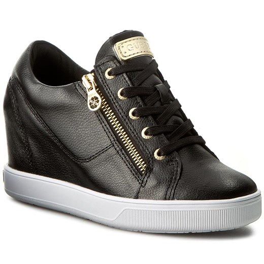 Sneakersy GUESS - Finna FLFIN1 LEA12  BLACK Guess czarny 35 eobuwie.pl