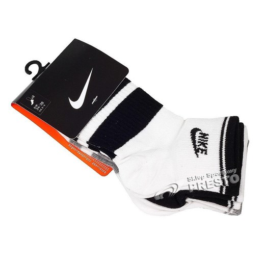 Komplet skarpet 3 pack SX4116 Nike - czarny + biały 