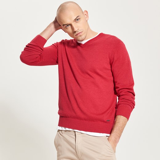 Reserved - Klasyczny sweter - Czerwony Reserved  L 