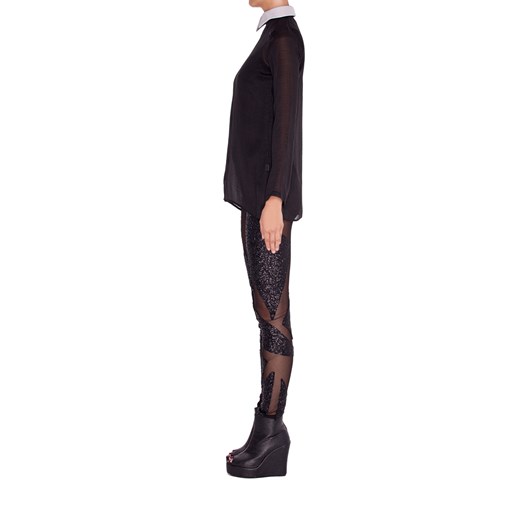 Legginsy z cekinami mostrami czarny cekiny