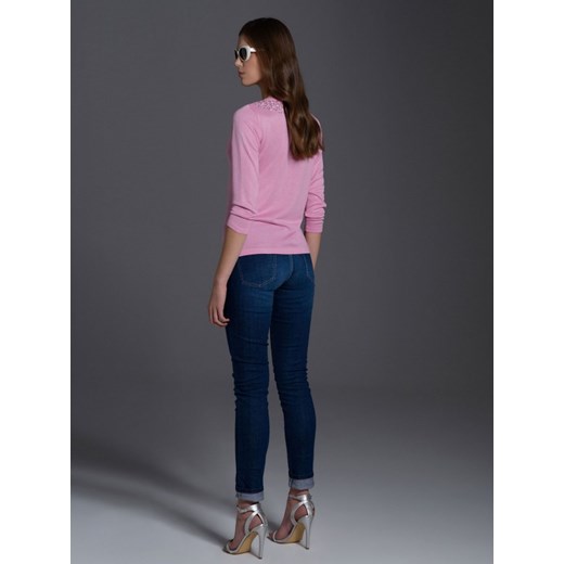 Różowy cienki sweter L'AF DALIA  L’ame De Femme 42 Eye For Fashion
