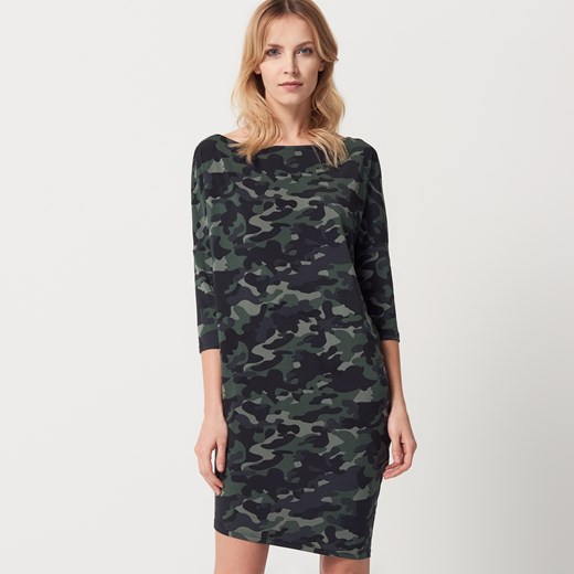 Mohito - Swobodna sukienka moro - Zielony Mohito XXS