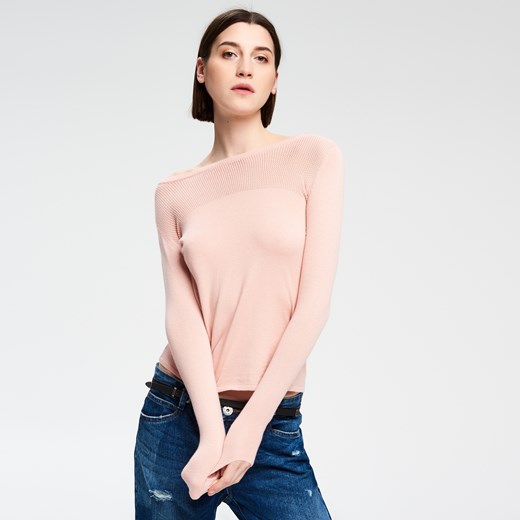 Cropp - Ladies` sweater - Różowy bezowy Cropp XL 