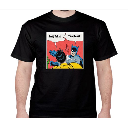 Koszulka Batman i Robin - TWÓJ TEKST (Męska) Fruit Of The Loom czarny M Koszulki Filmowe