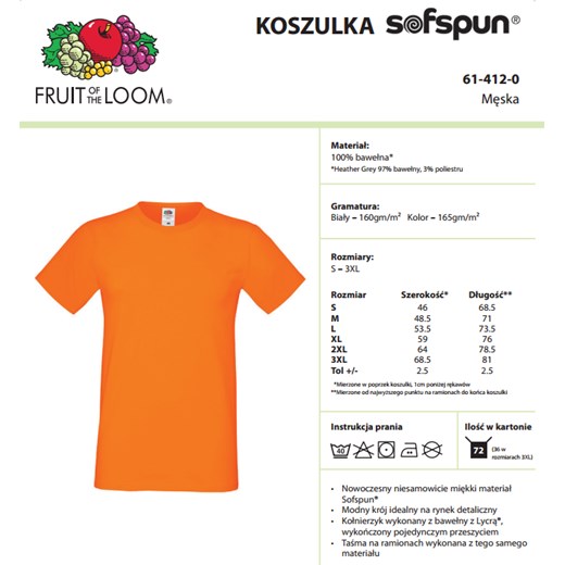 Koszulka Ojciec Chrzestny i Garfield (Męska) pomaranczowy Fruit Of The Loom S Koszulki Filmowe