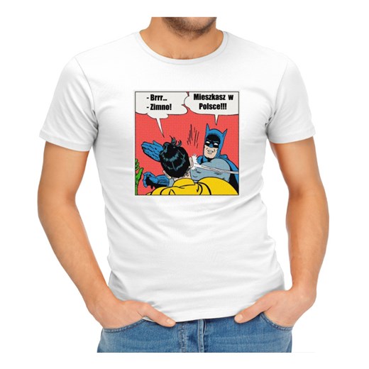 Koszulka Batman i Robin - TWÓJ TEKST (Męska) bialy Fruit Of The Loom Rozmiar dziecięcy Koszulki Filmowe