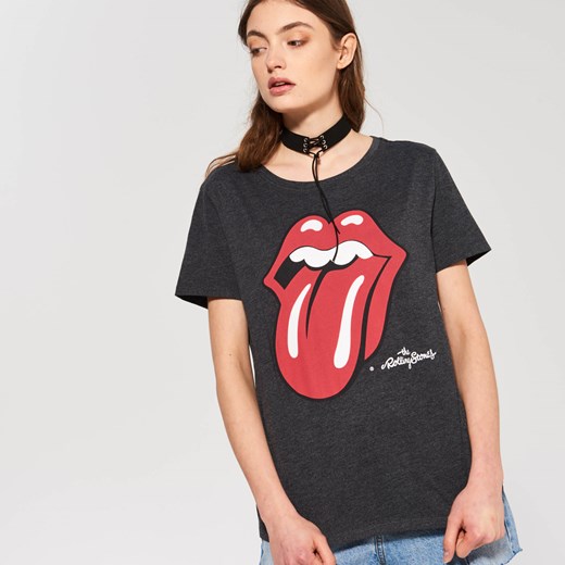 Sinsay - Koszulka the rolling stones - Szary szary Sinsay S
