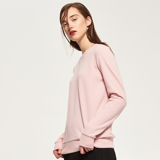 Reserved - Gładka bluza - Różowy Reserved bezowy S 