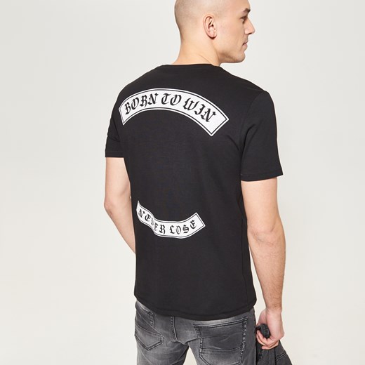 Reserved - T-shirt z nadrukiem - Czarny Reserved czarny XL 