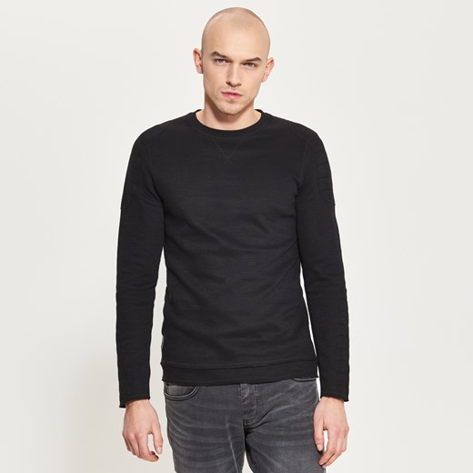 Reserved - Sweter z przeszyciami na rękawach - Czarny czarny Reserved M 