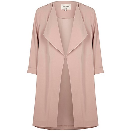 Petite light pink duster coat  River Island bezowy  