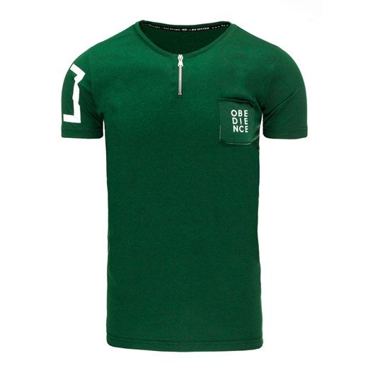 T-shirt męski z nadrukiem zielony (rx1959) Dstreet  XXL 