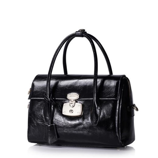 Luksusowa torebka damska z połyskiem Czarna
