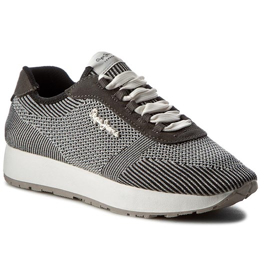 Sneakersy PEPE JEANS - Sally Fishnet PLS30490 Chrome 952 szary Pepe Jeans 40 eobuwie.pl