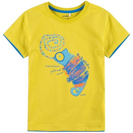 T-shirt z kontrastowym wykończeniem dla chłopca 9-13 lat Endo  158-164 endo.pl