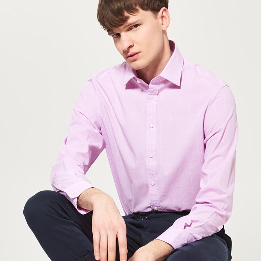 Reserved - Elegancka koszula w kratę - Różowy  Reserved 41 