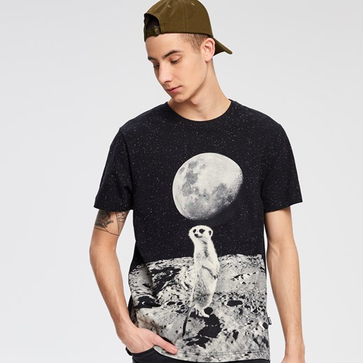 Cropp - Księżycowy t-shirt - Czarny