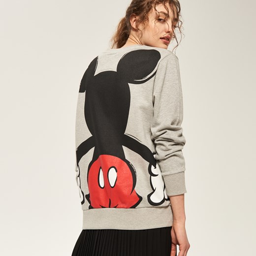 Reserved - Bluza mickey mouse - Szary zielony Reserved L 