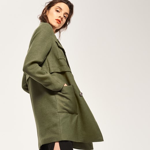 Reserved - Płaszcz w militarnym stylu - Zielony