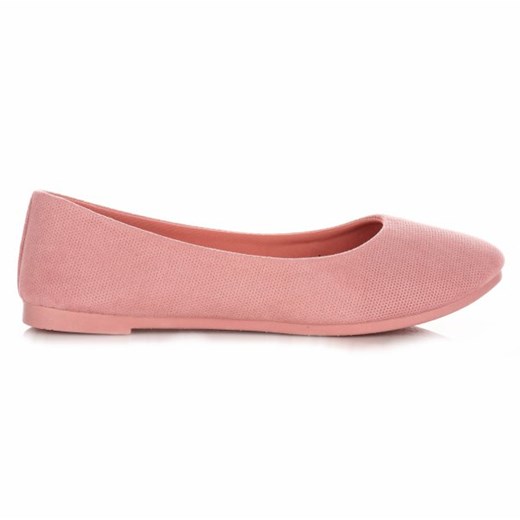 Balerinki Damskie Różowe bezowy Ideal Shoes 40 PaniTorbalska