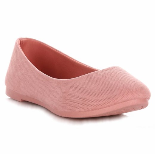 Balerinki Damskie Różowe Ideal Shoes fioletowy 38 PaniTorbalska