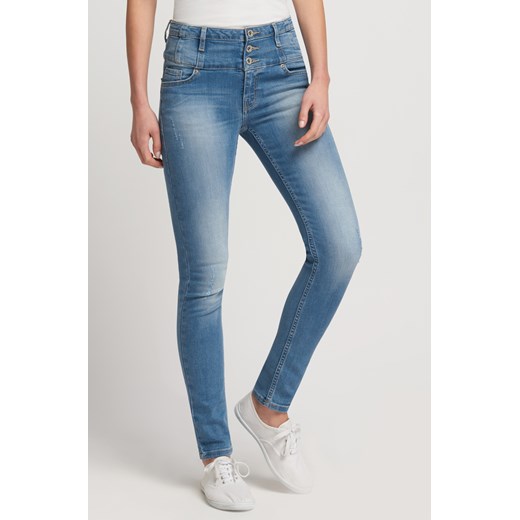 Jeansy skinny z wysokim stanem Orsay niebieski 42 orsay.com