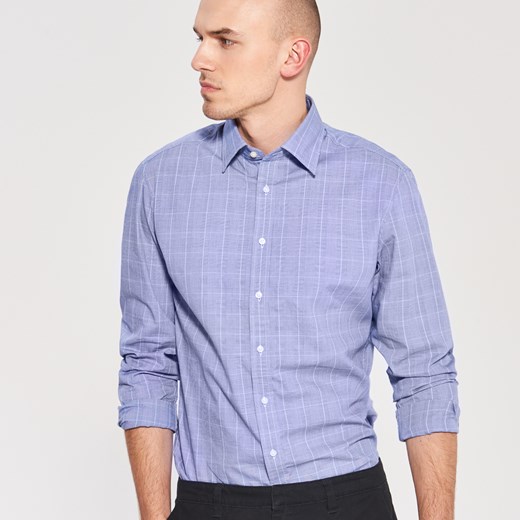 Reserved - Elegancka koszula w kratę - Niebieski  Reserved 40 