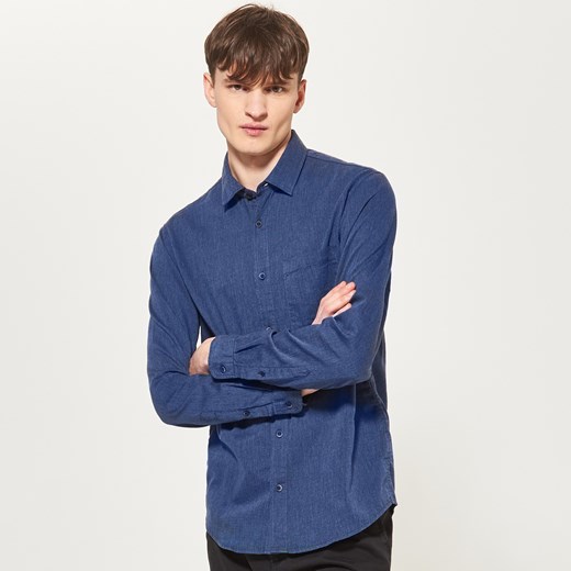 Reserved - Koszula z kieszonką - Niebieski  Reserved XL 