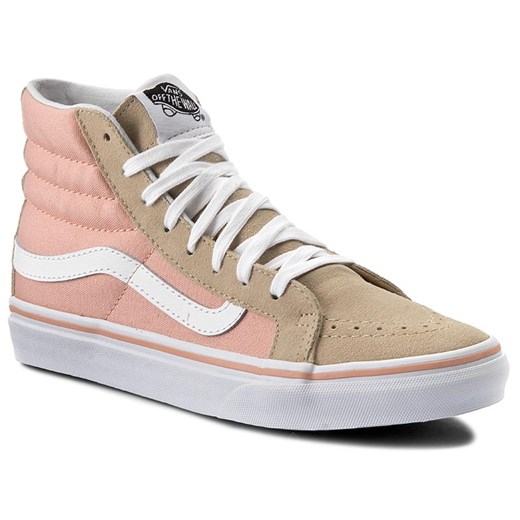 Sneakersy VANS - Sk8-Hi Slim VN0A32R2MQY Pale Khaki/True White Vans bezowy 37 eobuwie.pl