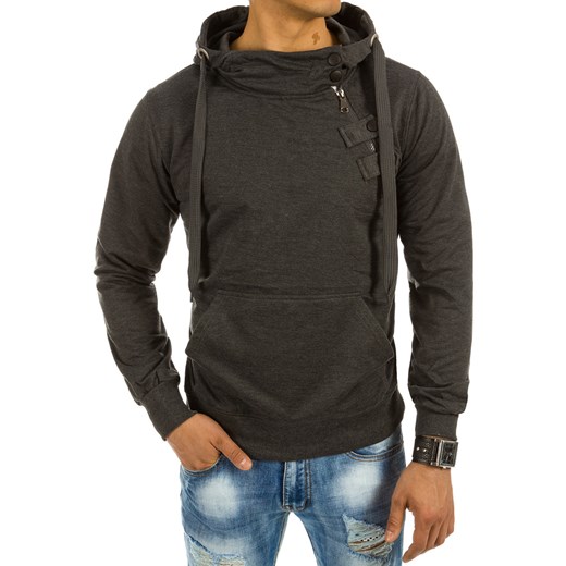 Bluza męska z kapturem grafitowa (bx2261)  Dstreet XL 